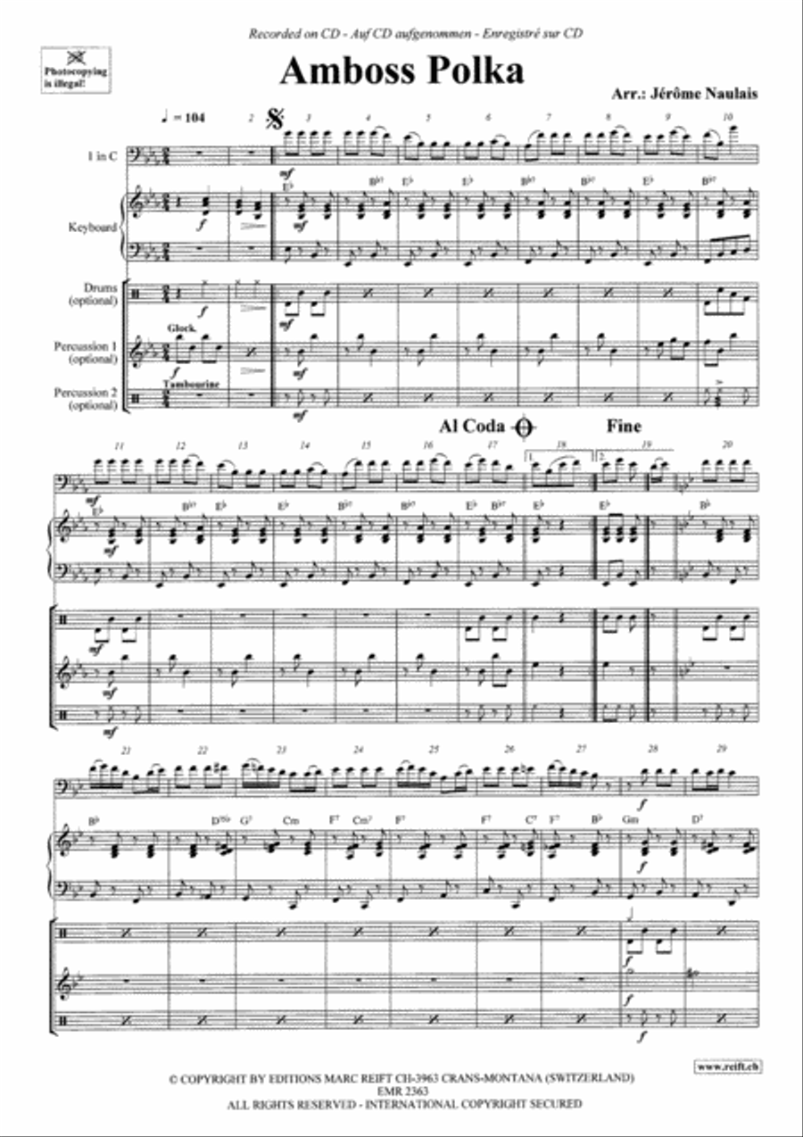 Amboss Polka Amboss Polka Piano Accompaniment scores gallery preview page 3