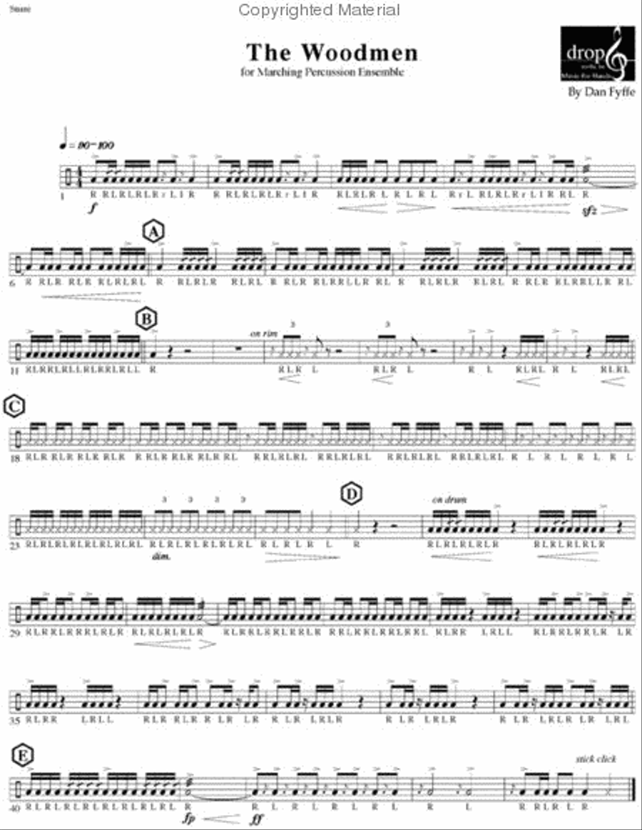 Drum and Fyffe Cadence Collection Percussion scores gallery preview page 4
