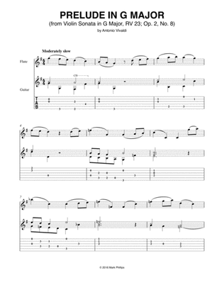 Prelude in G Major (from Violin Sonata in G Major, RV 23; Op. 2, No. 8)