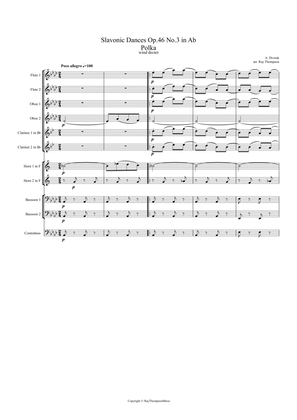 Book cover for Dvorak: Slavonic Dances Op.46 No.3 in Ab (Polka) - symphonic wind dectet/bass