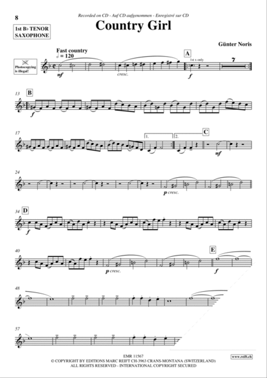 Play The 1st Tenor Sax With The Ballroom Dance Orchestra Vol. 3 Tenor Saxophone scores gallery preview page 8