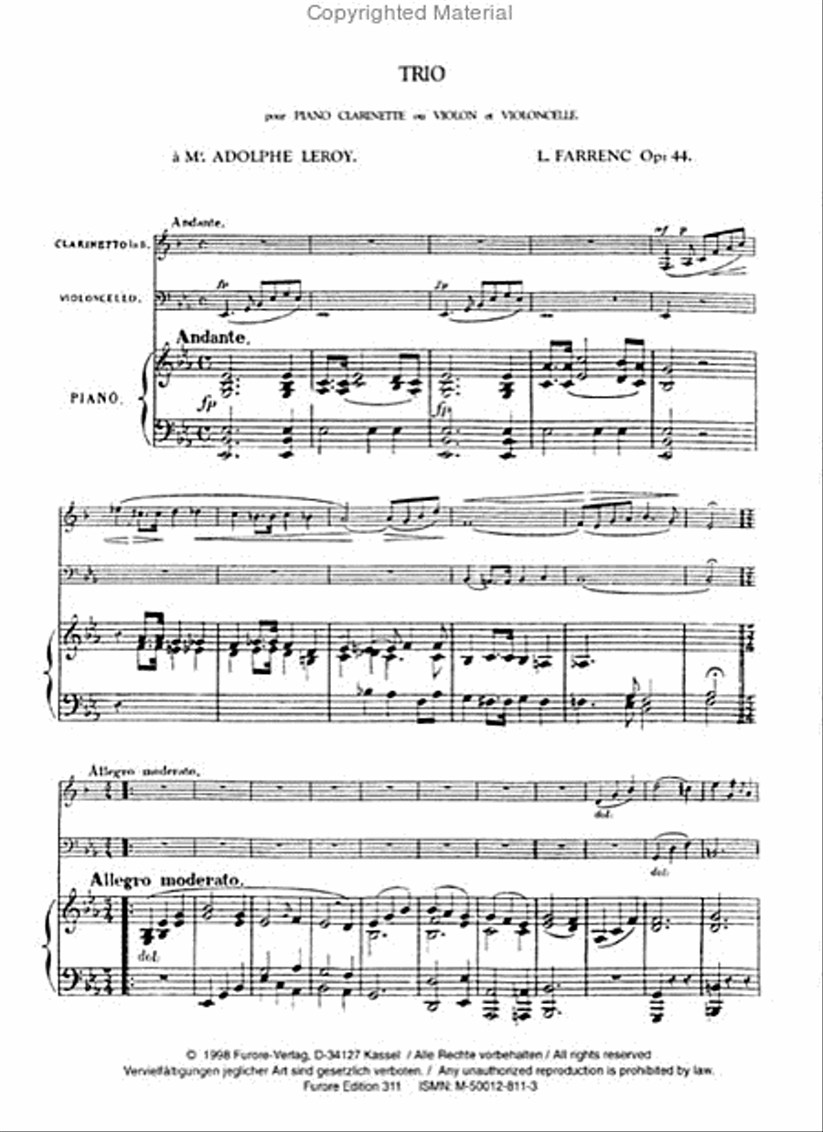 Trio op. 44 Clarinet scores gallery preview page 2