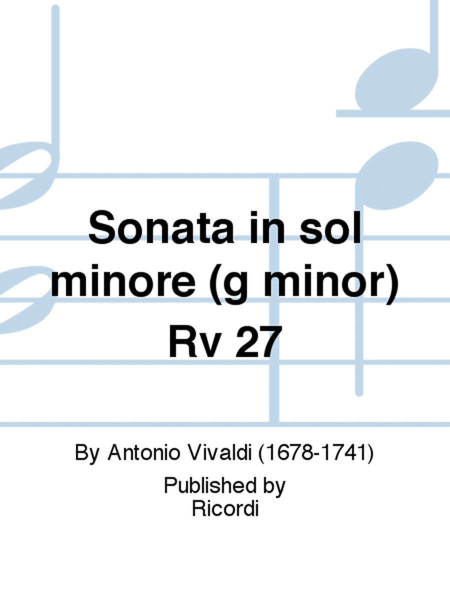 Sonata per Violino e BC in Sol min Rv 27