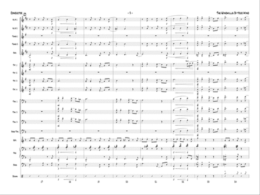 The Windmills of Your Mind: Score Jazz Ensemble scores gallery preview page 5