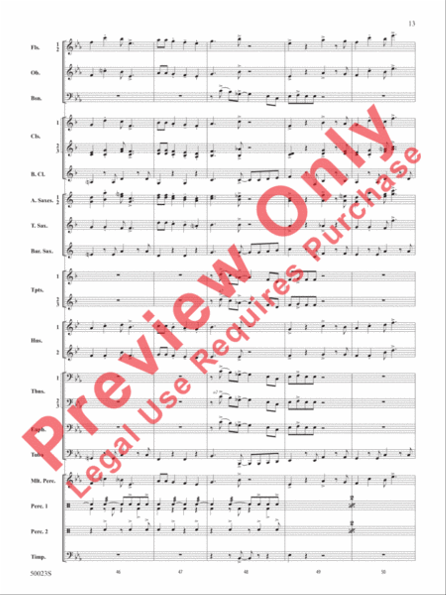 A New Orleans Nutcracker Suite Concert Band scores gallery preview page 14