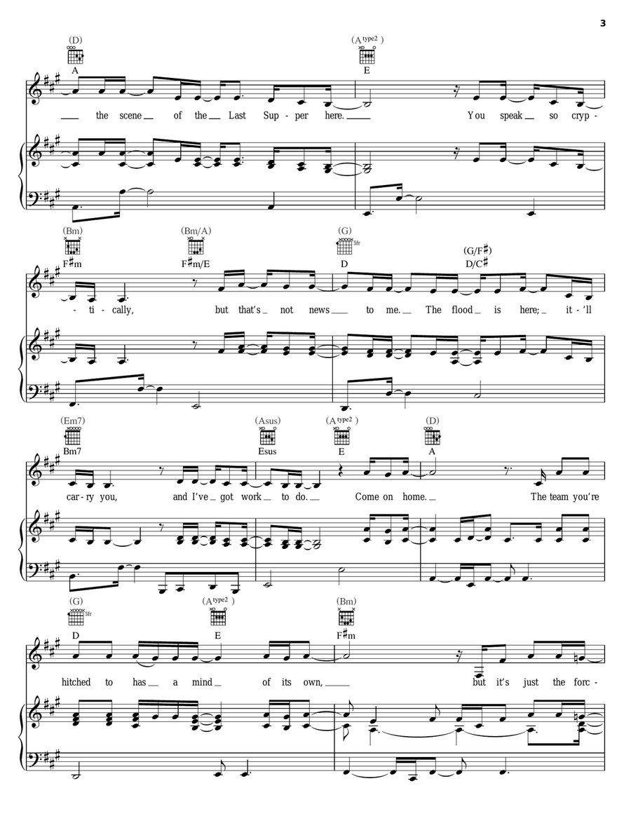 Come On Home Piano, Vocal, Guitar scores gallery preview page 3