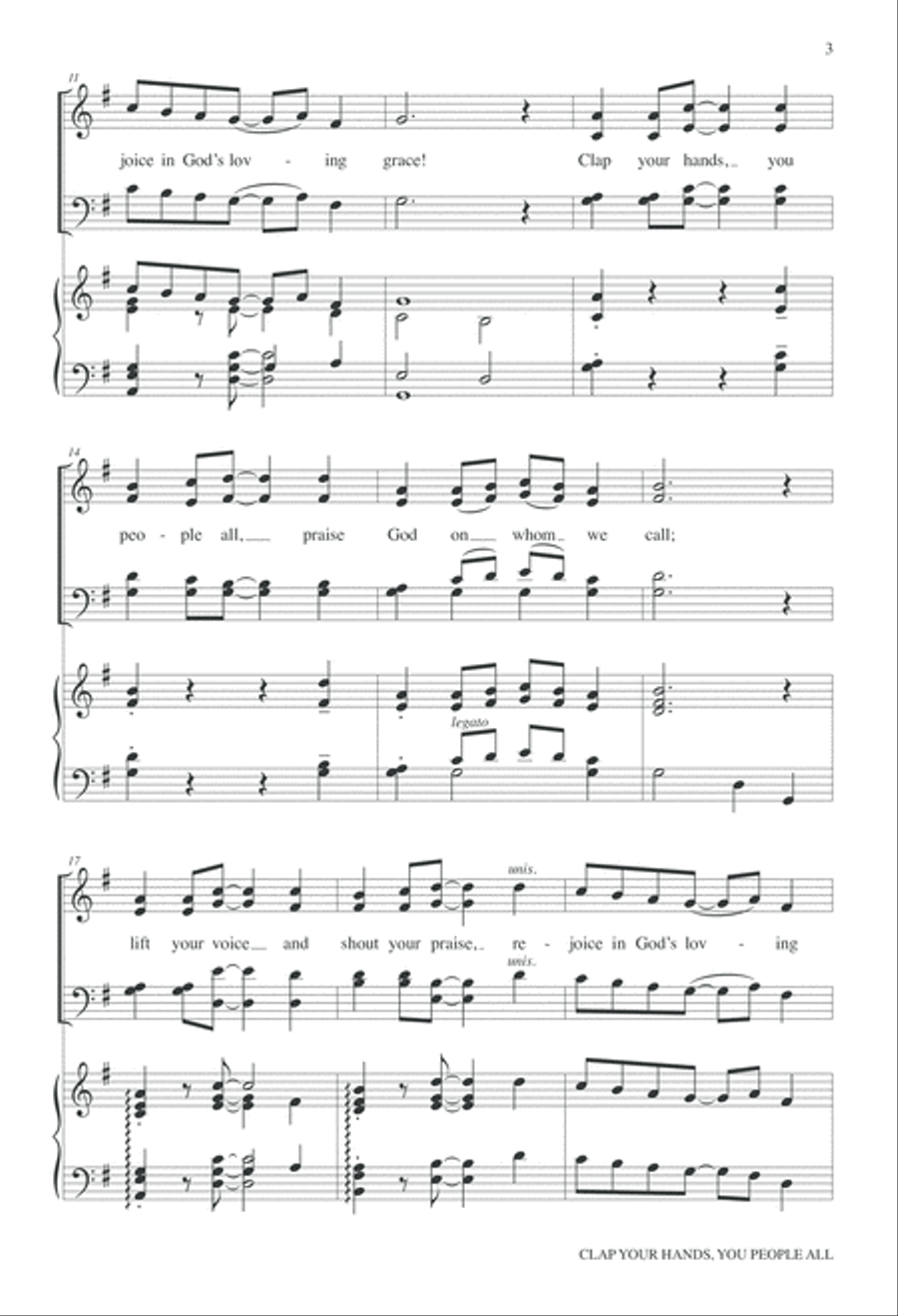 Clap Your Hands You People All 4-Part scores gallery preview page 3
