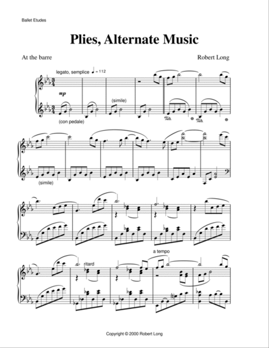 Ballet Piano Sheet Music: Robert Long's Ballet Etudes Album Complete Piano Method scores gallery preview page 4