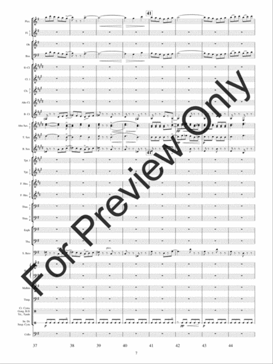 Festival Variations Concert Band scores gallery preview page 10