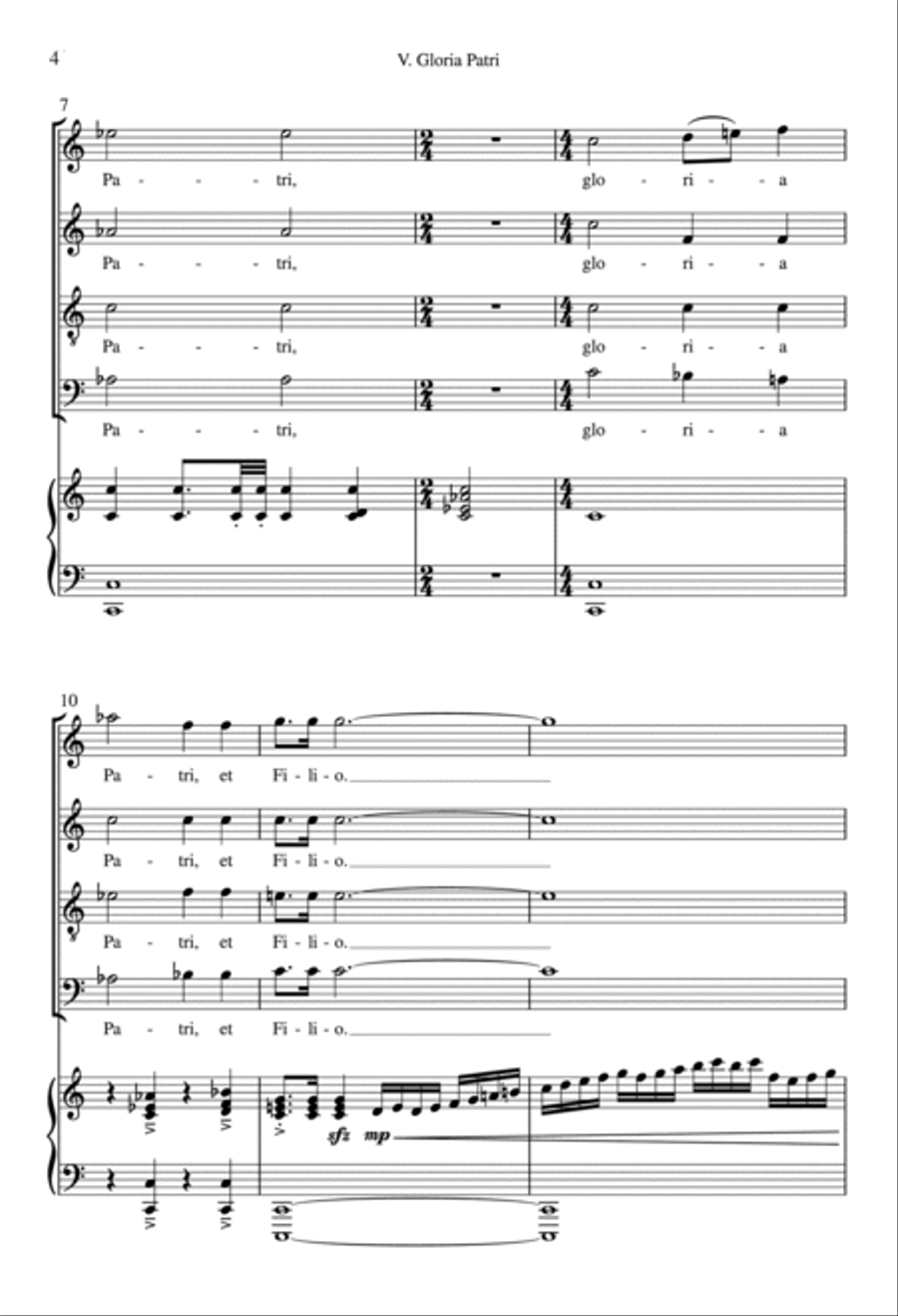 Gloria Patri 4-Part scores gallery preview page 3