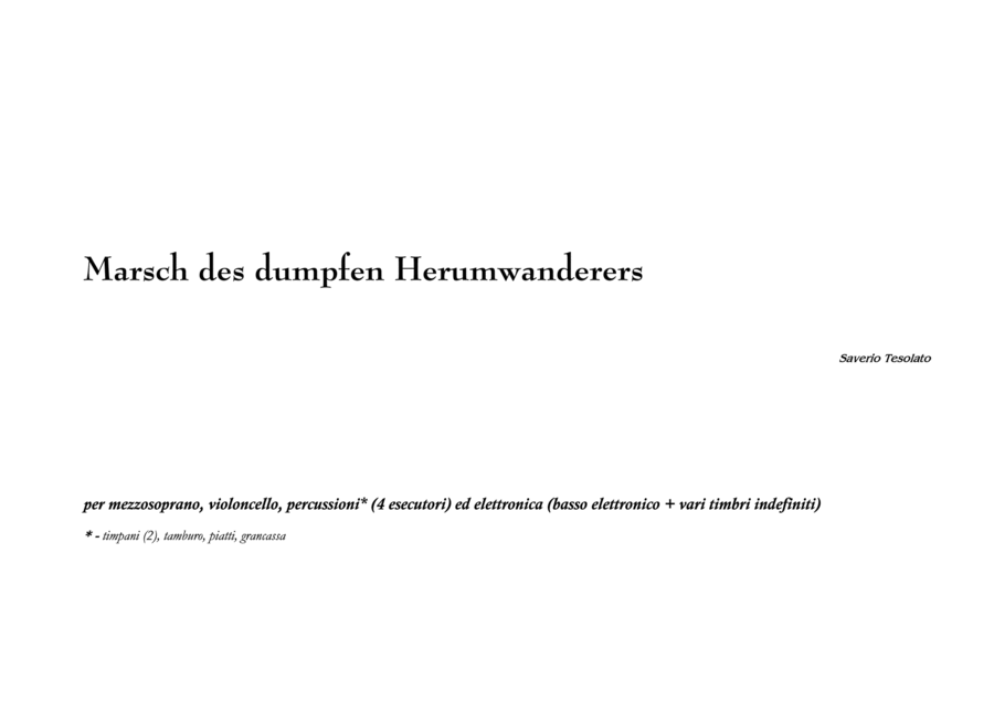 Marsch des dumpfen Herumwanderers Small Ensemble scores gallery preview page 1