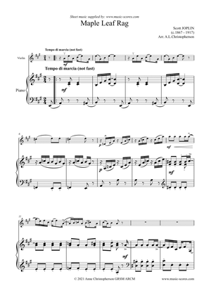Maple Leaf Rag - Violin and Piano