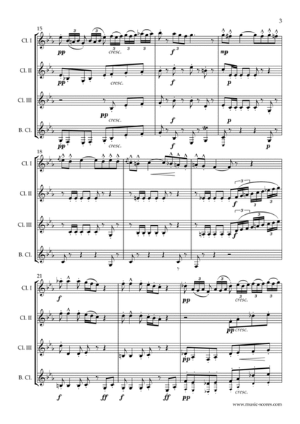 The Toreador Song from Carmen - (long version) - 3 Clarinets, Bass Clarinet image number null