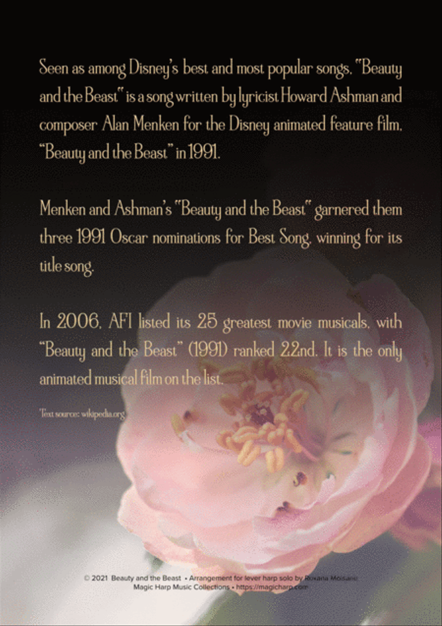 Beauty And The Beast Celtic Harp scores gallery preview page 5