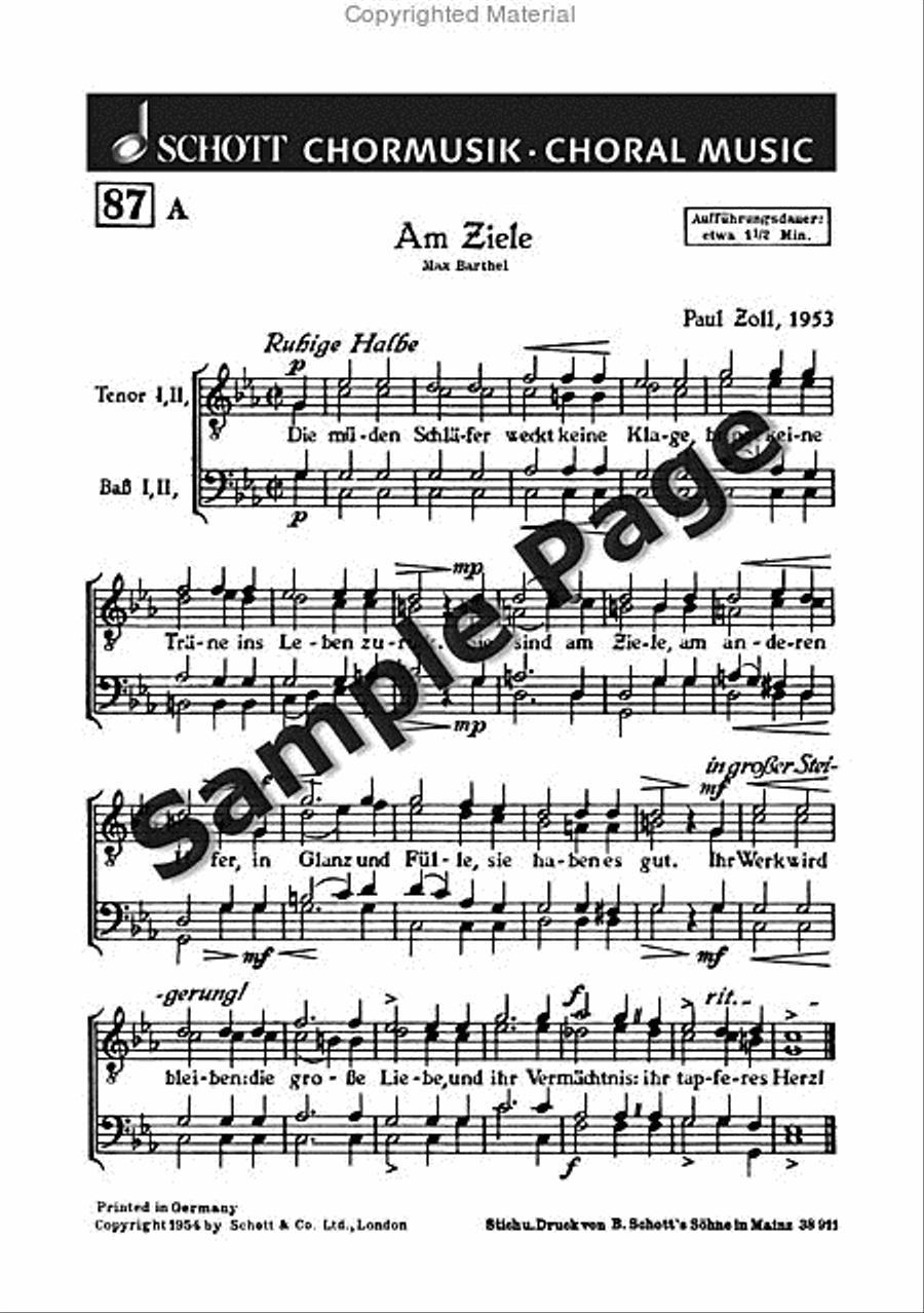 Zoll P Am Ziele Men's Choir scores gallery preview page 2