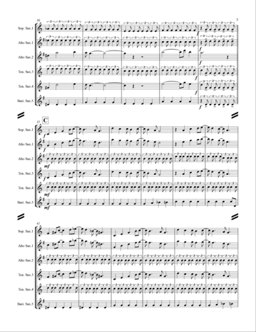 All I Want For Christmas Is You All I Want For Christmas Is You Saxophone Quintet scores gallery preview page 4