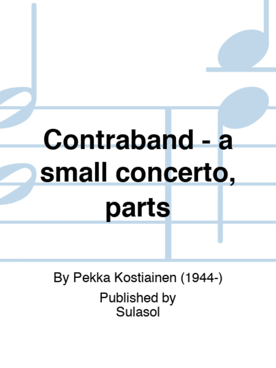 Contraband - a small concerto, parts Set of Parts scores gallery preview page 1
