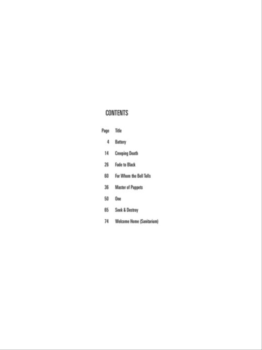 Metallica: 1983-1988 Metallica: 1983-1988 Percussion scores gallery preview page 2