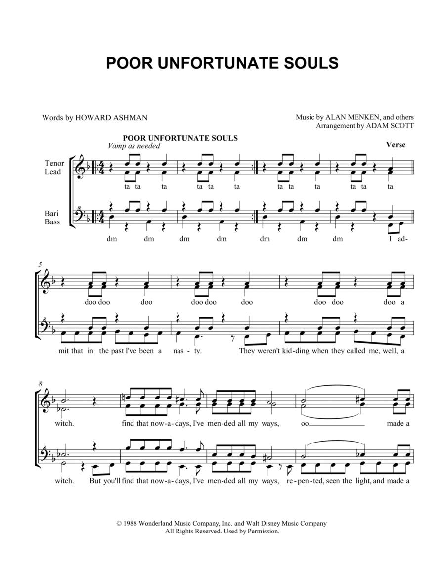 Poor Unfortunate Souls SSAA scores gallery preview page 1