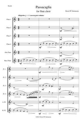 Passacaglia for flute sextet or flute choir