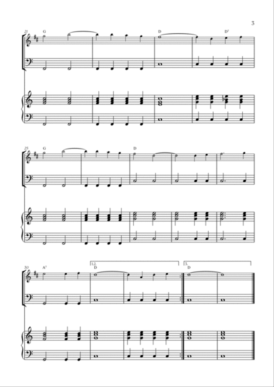 You Are My Sunshine Trumpet Duet scores gallery preview page 3