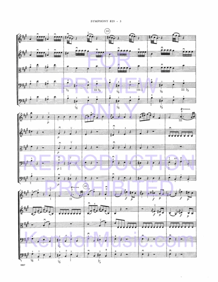 Symphony #29 (1st Movement) (Full Score)