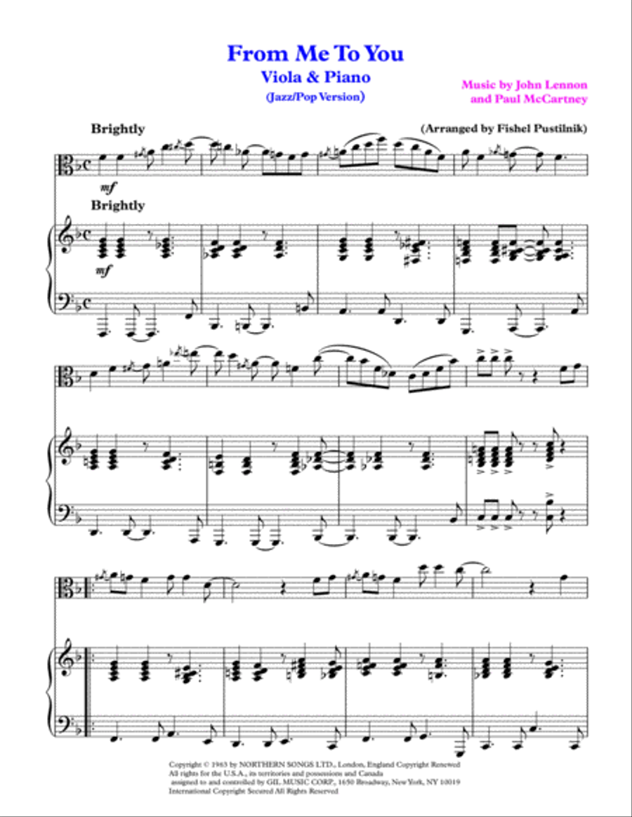 From Me To You Viola scores gallery preview page 2