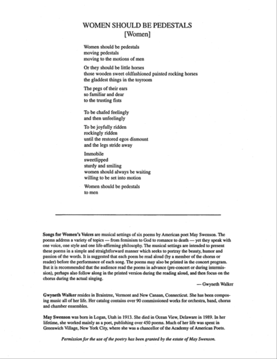 Women Should Be Pedestals SSA scores gallery preview page 2
