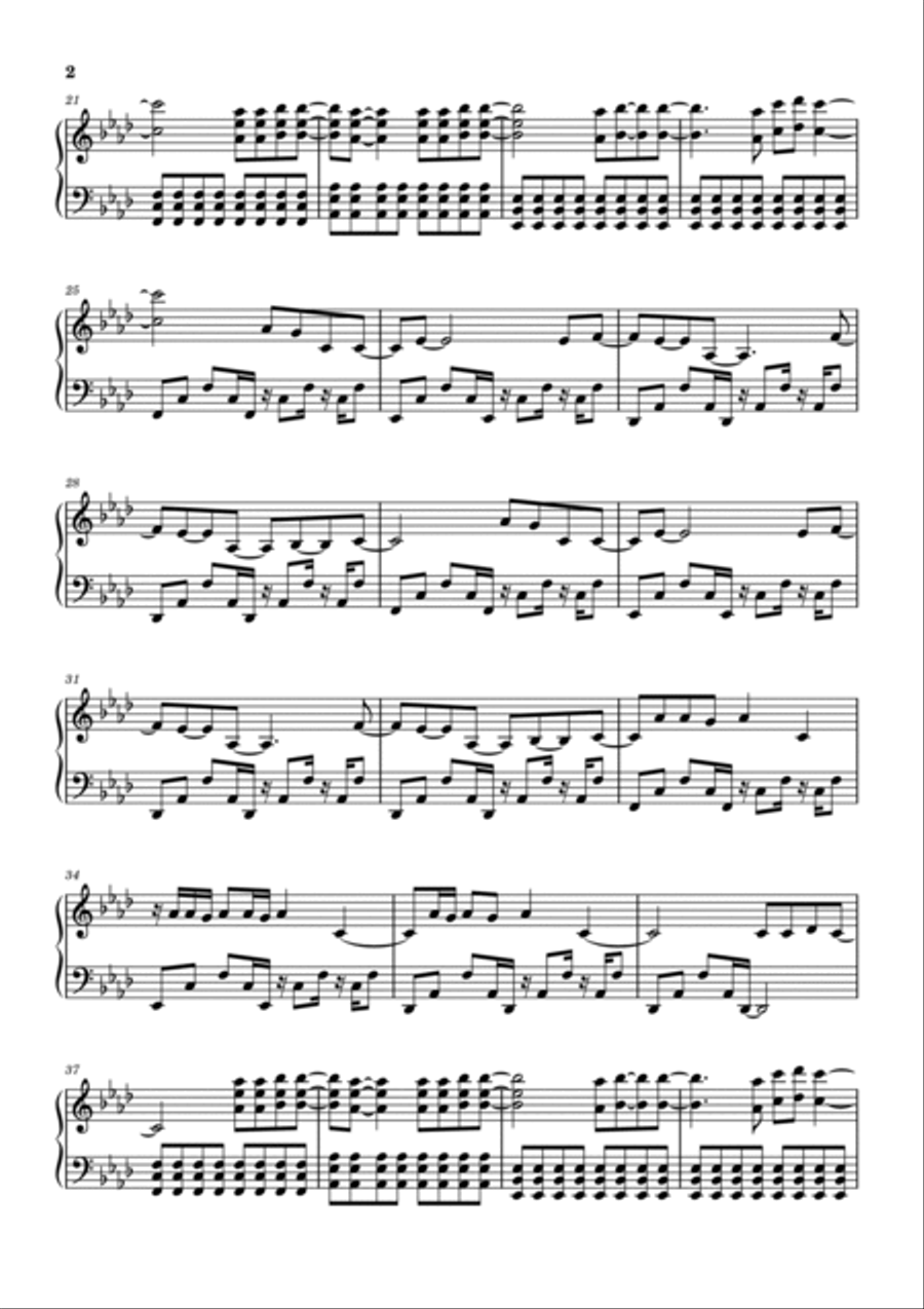 Nobody's Home Nobody's Home Piano Solo scores gallery preview page 2