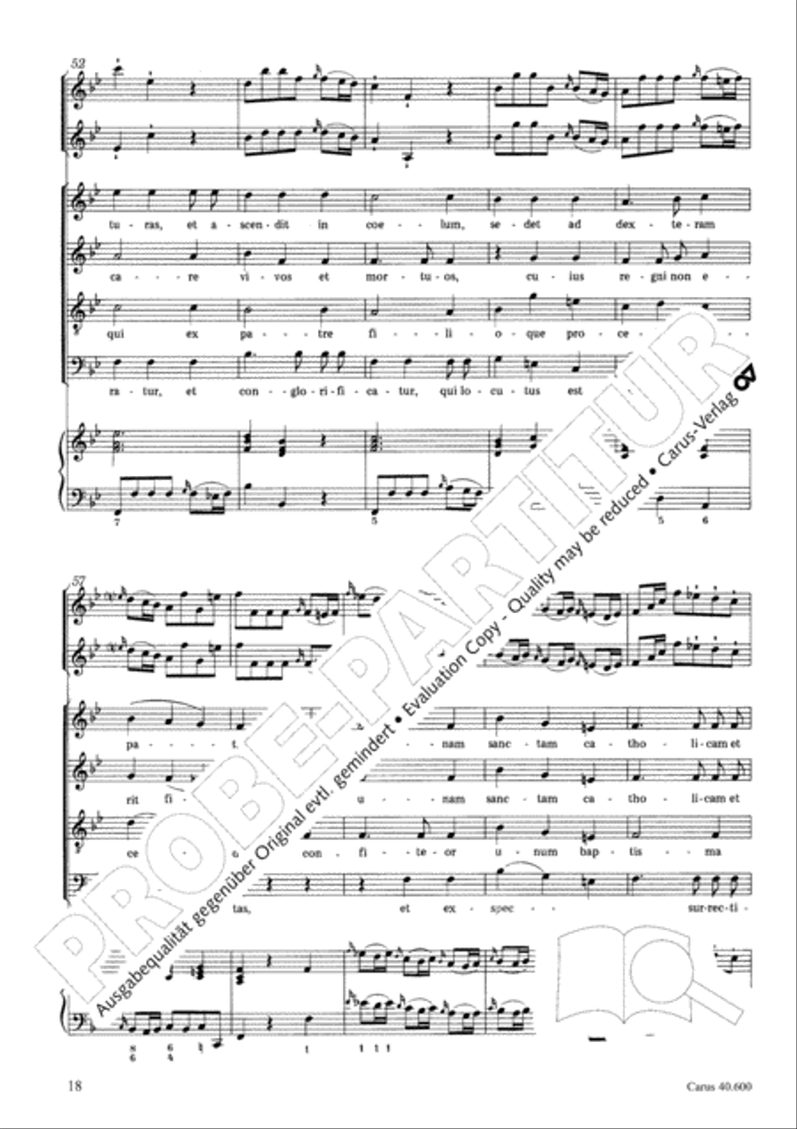 Missa brevis Sti. Joannis de Deo (Kleine Orgelsolomesse) 4-Part scores gallery preview page 19