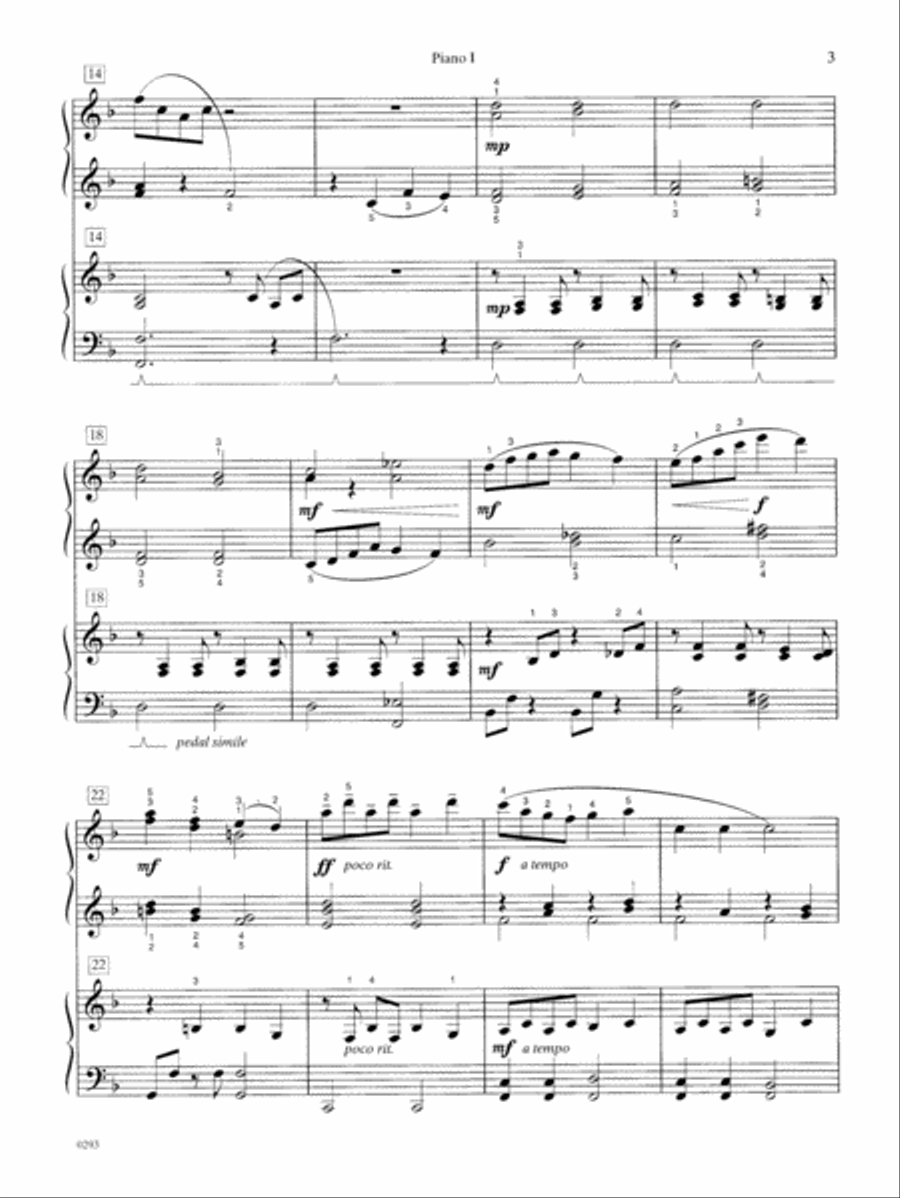 The Joy of Spring - Piano Quartet (2 Pianos, 8 Hands) Cello scores gallery preview page 2