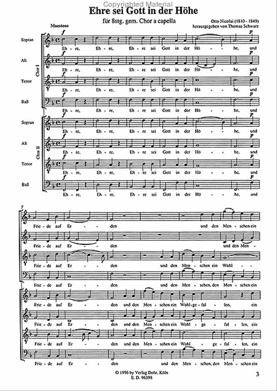 Drei achtstimmige Gesänge für gemischten Chor a cappella 4-Part scores gallery preview page 2