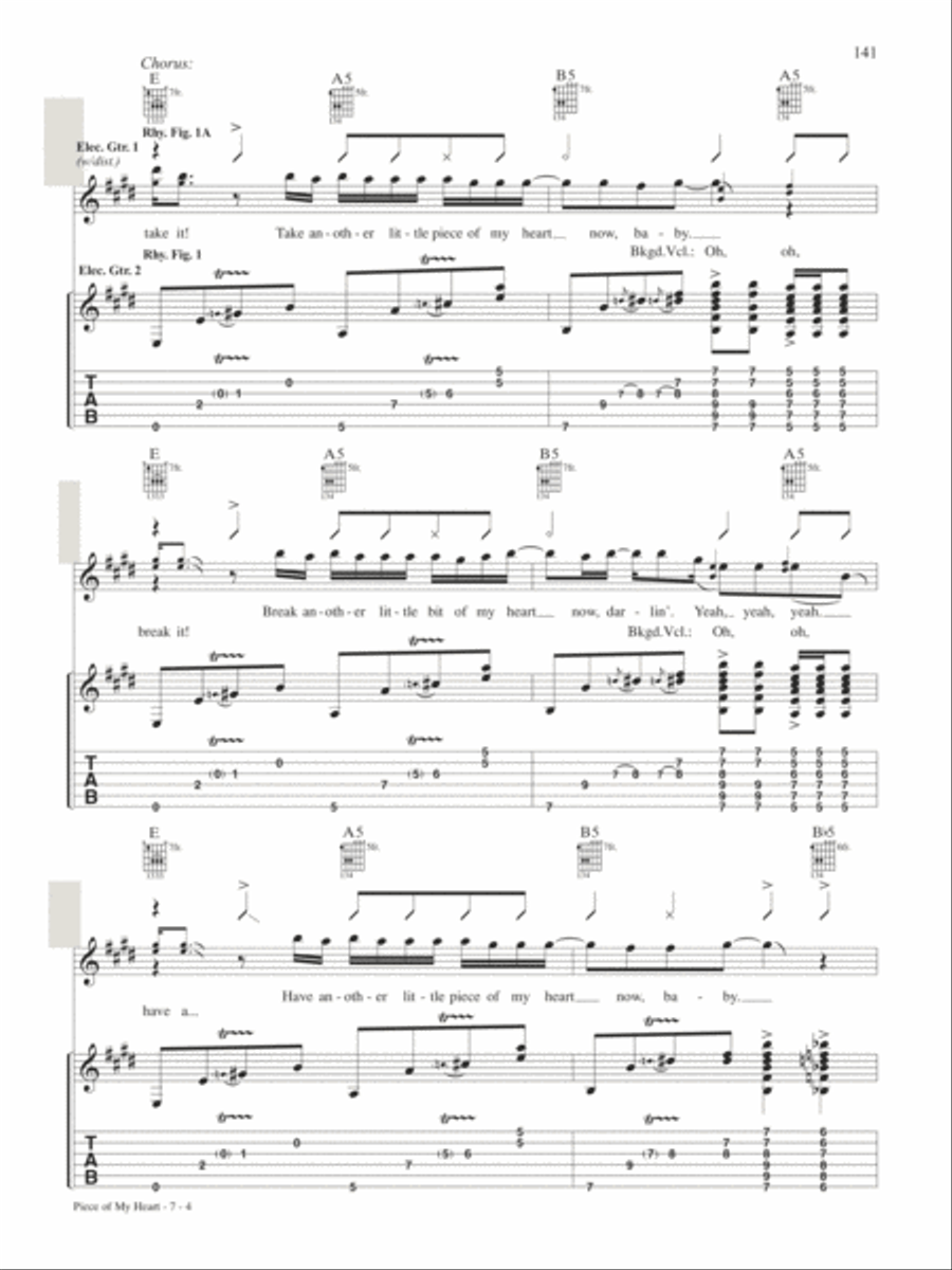 Piece Of My Heart Piece Of My Heart Guitar Tablature scores gallery preview page 4