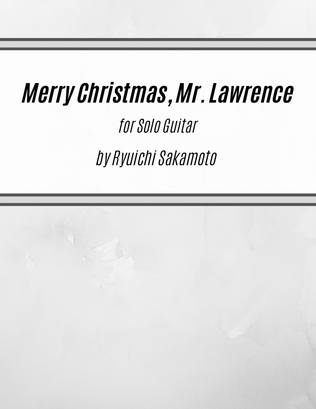 Merry Christmas Mr Lawrence - Somewhere