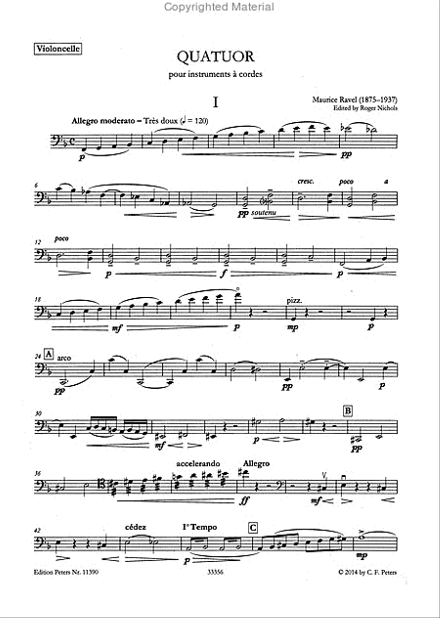 Quatuor à cordes en fa majeur (String Quartet in F) String Quartet scores gallery preview page 4