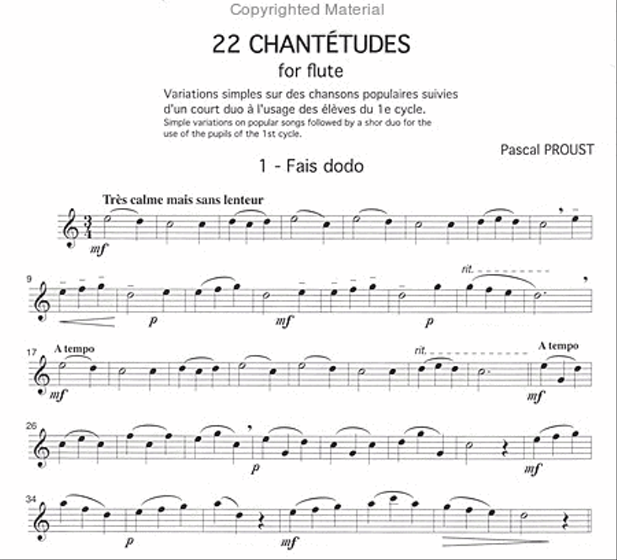 Chantétudes (22) for flûte Sacred scores gallery preview page 2