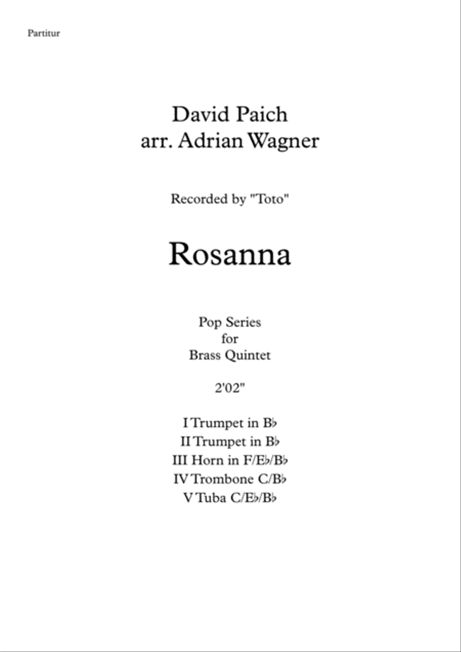 Rosanna Brass Quintet scores gallery preview page 2