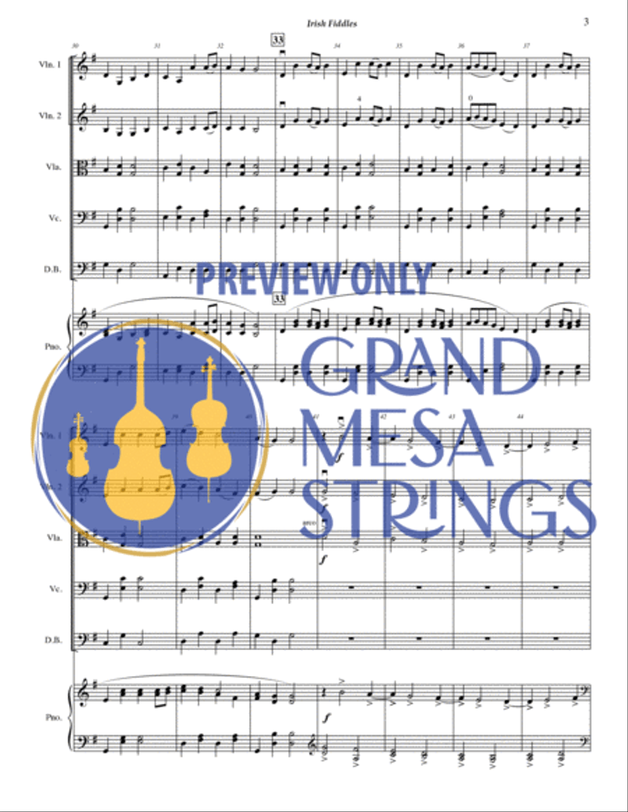 Irish Fiddles String Orchestra scores gallery preview page 4