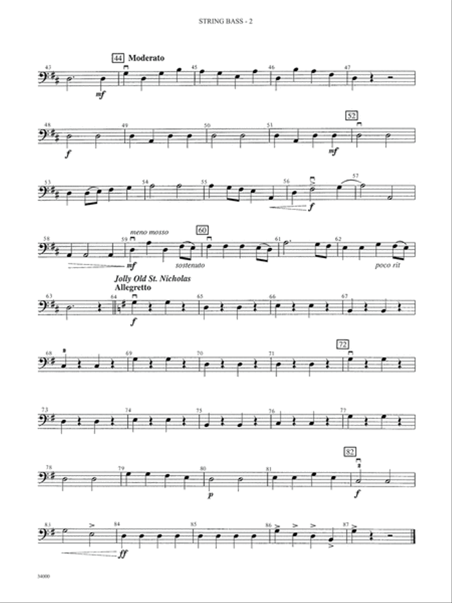 Classics for a Traditional Christmas, Level 2: String Bass String Orchestra scores gallery preview page 2