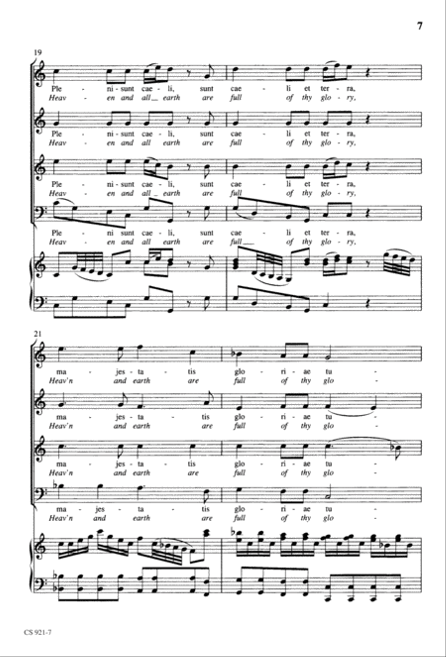 Te Deum - Choral Score