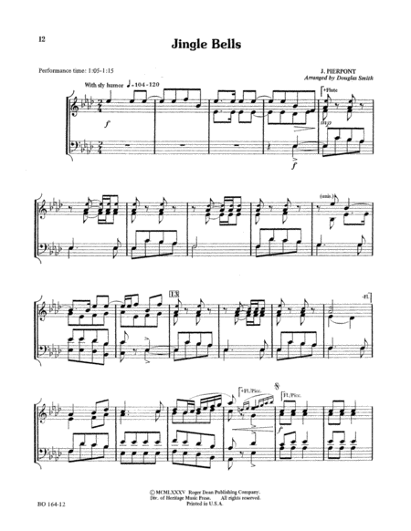 Christmas Folio for Four-Plus Woodwinds - Score