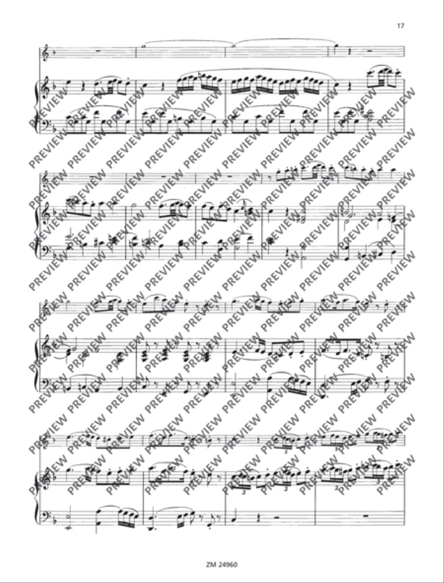 Sonata F major KV 376 (374d) Flute Solo scores gallery preview page 18