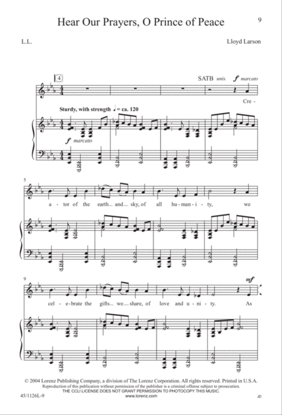 Prayers for the Nations 4-Part scores gallery preview page 10