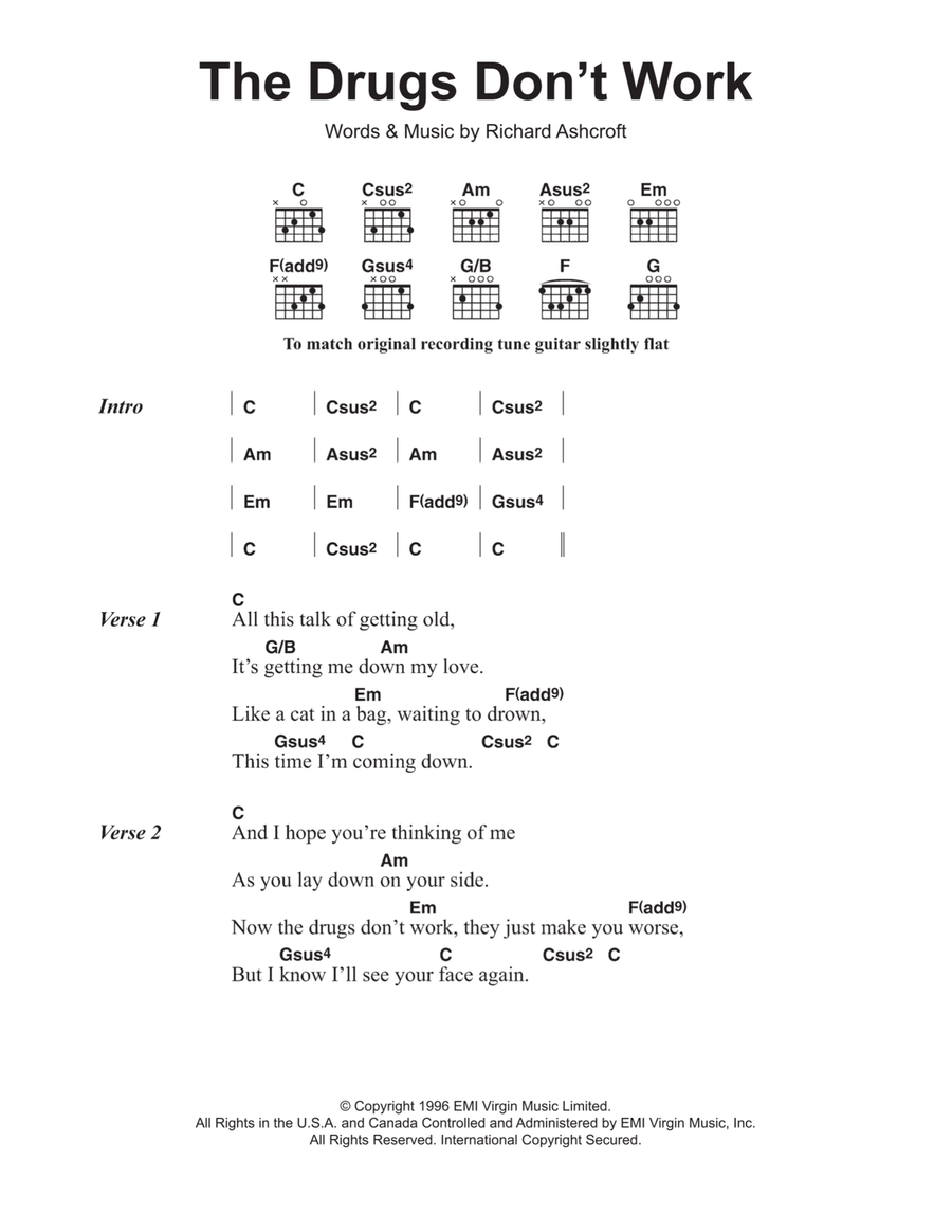 The Drugs Don't Work Acoustic Guitar scores gallery preview page 1