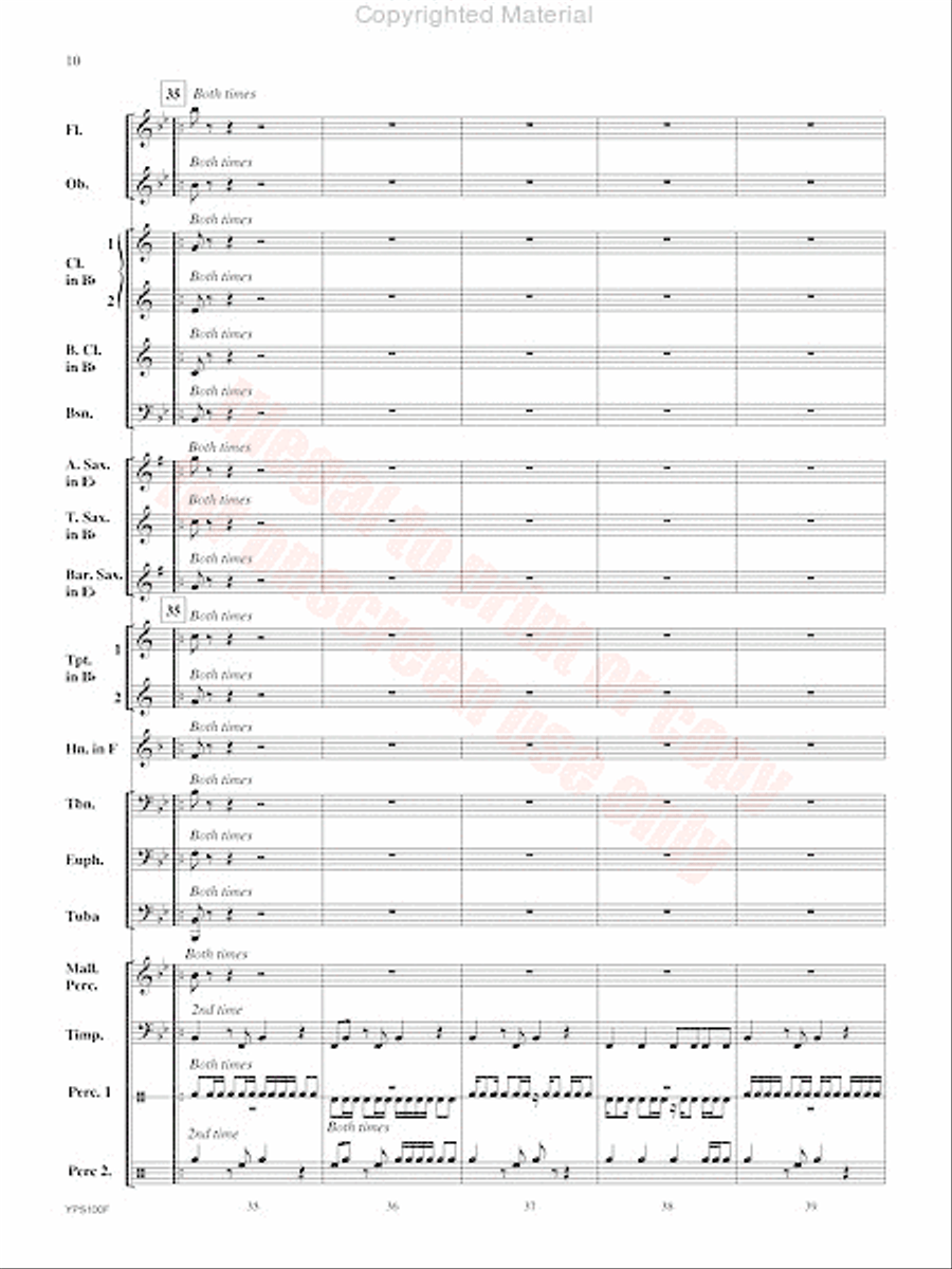 Tap Out Concert Band scores gallery preview page 11
