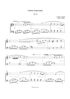 Book cover for Chopin - Fantasy Impromtu Op.66 (Easy piano arrangement)