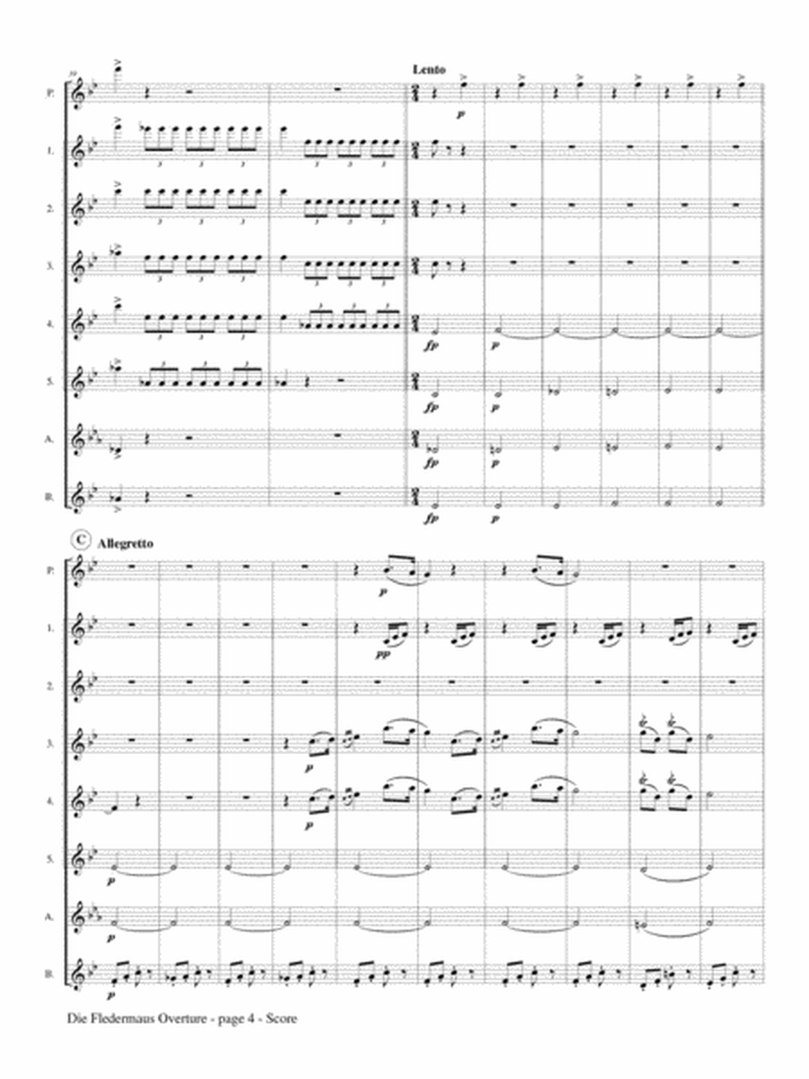 Die Fledermaus Overture for Flute Choir