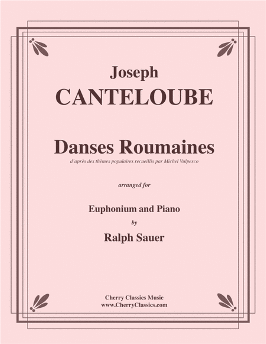 Danses Roumaines for Euphonium and Piano Euphonium scores gallery preview page 1