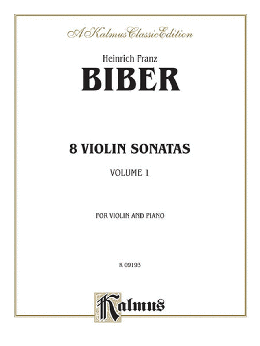 Eight Violin Sonatas Eight Violin Sonatas Violin Solo scores gallery preview page 1