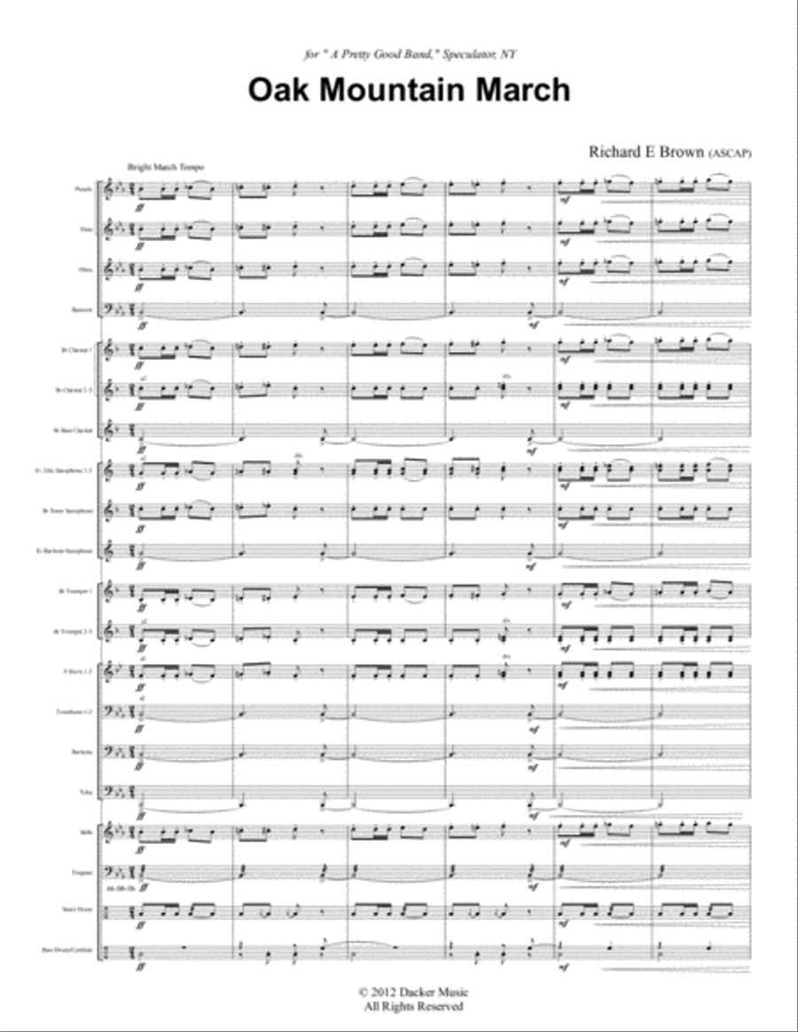 Oak Mountain March Oak Mountain March Concert Band scores gallery preview page 3